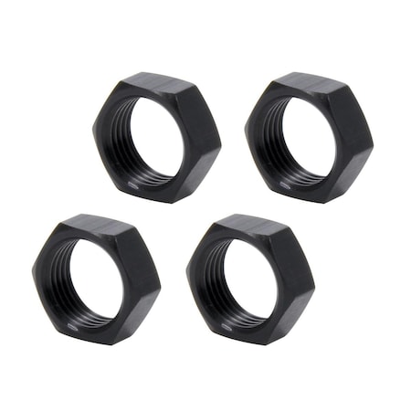 Vortex 0.63 in. 18 Left Hand Aluminum Thin OD Jam Nuts, Black, 4PK VO3637239